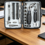 Compact Ratchet Screwdriver Set Multi Bit Portable Tool - Image 2