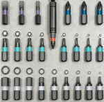 Magnetic Ratchet Screwdriver Kit Detachable Handle for Home and Bicycle Repair - Image 2